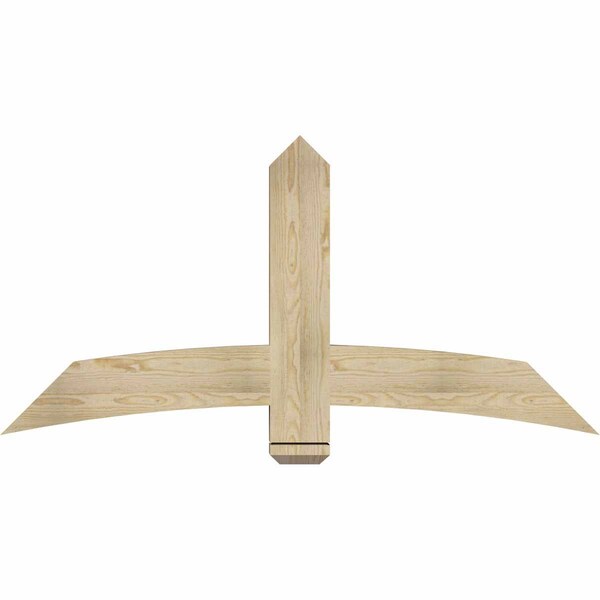 Ekena Millwork Bellingham Rough Sawn Timber Gable Bracket, Douglas Fir, 60"W x 30"H x 4"D x 6"F, 12/12 Pitch GBW060X30X0406BEL00RDF - main